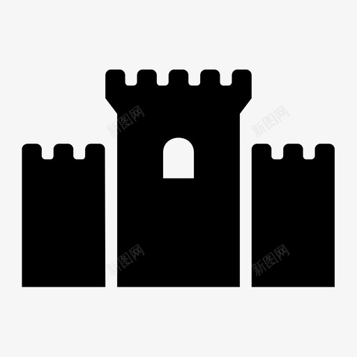 城堡建筑宫殿图标svg_新图网 https://ixintu.com 城堡 塔楼 宫殿 建筑 皇家