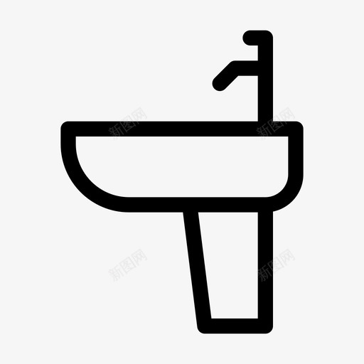 水槽清洁水龙头图标svg_新图网 https://ixintu.com 18062018 内部 水槽 水龙头 清洁 管道