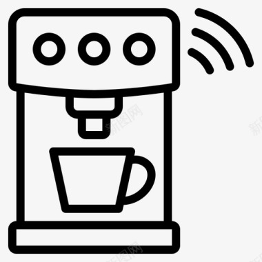 咖啡机互联网物联网图标图标