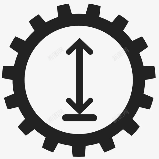 带箭头的齿轮机构向上图标svg_新图网 https://ixintu.com 向上 带箭头的齿轮 机构