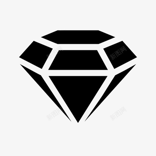 钻石宝石珠宝图标svg_新图网 https://ixintu.com 宝石 所有尺寸的基本图标 珠宝 红宝石 钻石