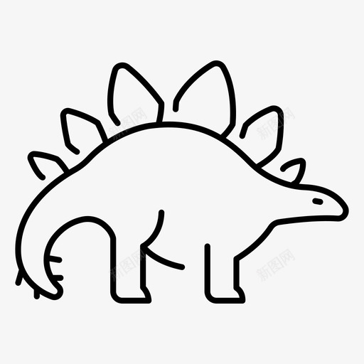 剑龙动物恐龙图标svg_新图网 https://ixintu.com 剑龙 动物 史前 恐龙 灭绝 野生动物