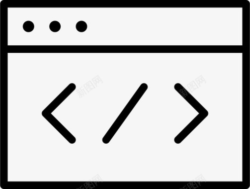 浏览器代码数字图标图标