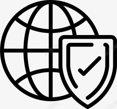 网络安全数据保护图标图标
