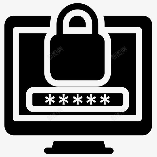 密码保护互联网隐私密码加密图标svg_新图网 https://ixintu.com 互联网隐私 安全登录 密码保护 密码加密 数据管理字形图标