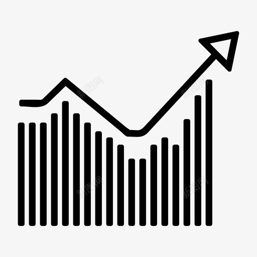增加增长上升图标svg_新图网 https://ixintu.com 上升 增加 增长 管理 箭头涨价 经济 金融