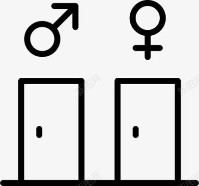厕所门女厕所图标图标