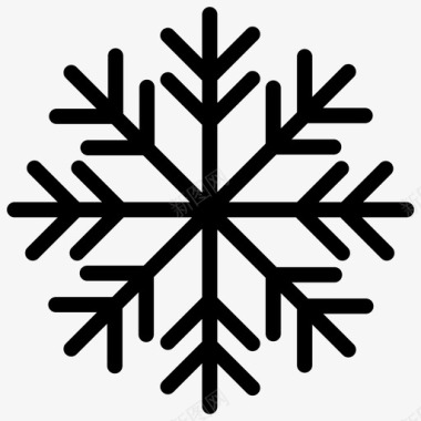雪花冬天天气图标图标