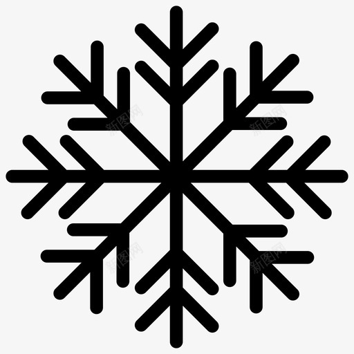 雪花冬天天气图标svg_新图网 https://ixintu.com 冬天 天气 雪花