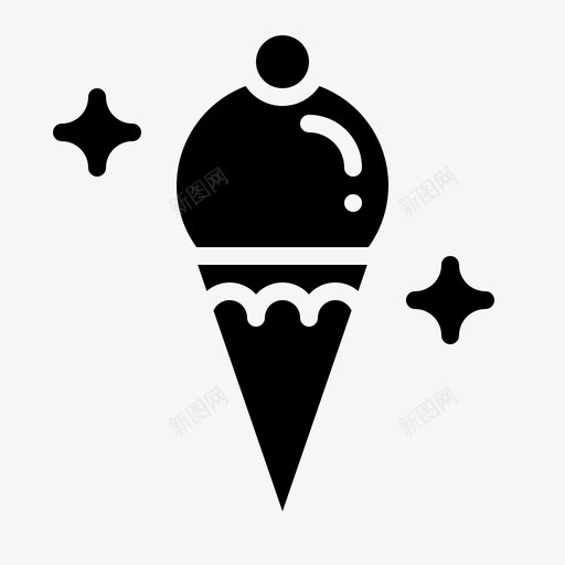 生日蛋糕甜冰淇淋冰淇淋蛋卷图标svg_新图网 https://ixintu.com 冰淇淋蛋卷 甜冰淇淋 生日蛋糕