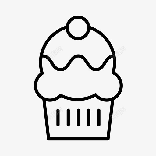 纸杯蛋糕甜点食物图标svg_新图网 https://ixintu.com 松饼 甜点 糕点 纸杯蛋糕 食物