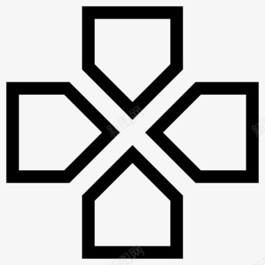 游戏十字箭头控制图标图标