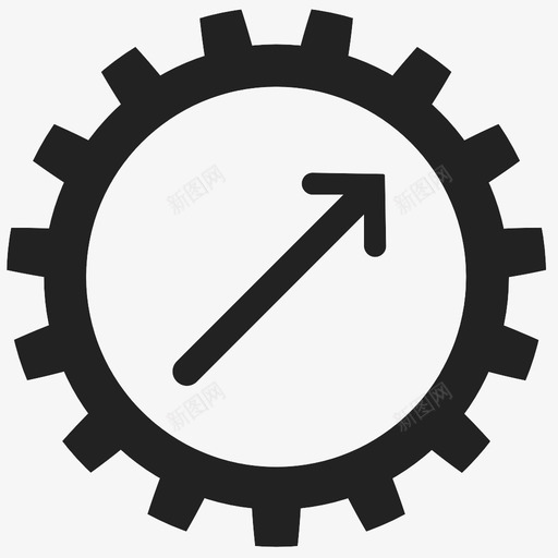 带箭头的齿轮机构向上图标svg_新图网 https://ixintu.com 向上 带箭头的齿轮 机构