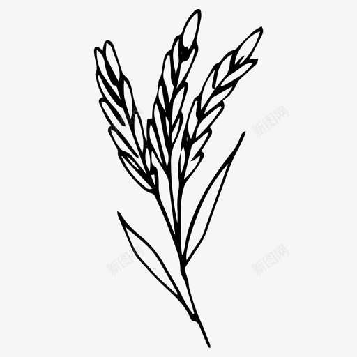 植物自然春天图标svg_新图网 https://ixintu.com 夏天 小麦 春天 植物 自然