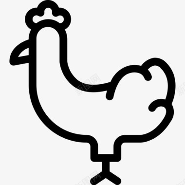 母鸡鸡肉农业图标图标
