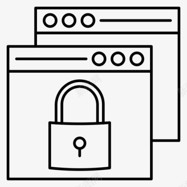锁浏览器互联网图标图标