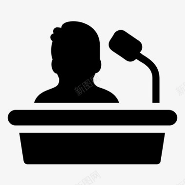 演讲会议政治领袖图标图标