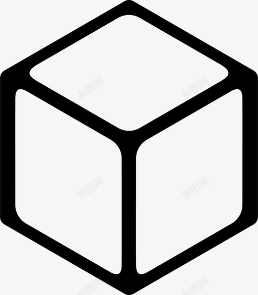 立方体三维块图标svg_新图网 https://ixintu.com 三维 块 形状 方形 框 立方体