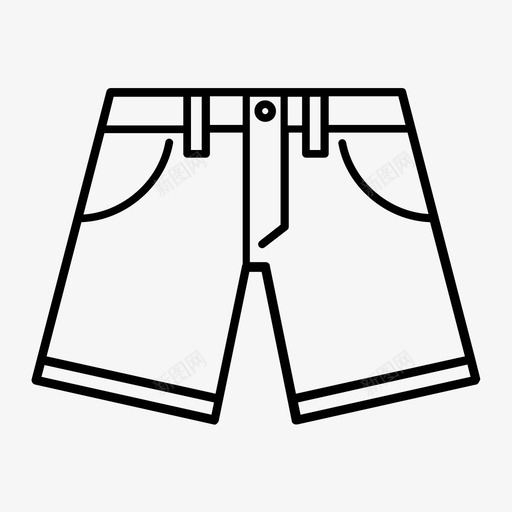 短裤布料牛仔裤图标svg_新图网 https://ixintu.com 套装 布料 牛仔裤 短裤