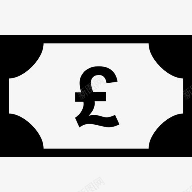 货币英镑现金货币图标图标