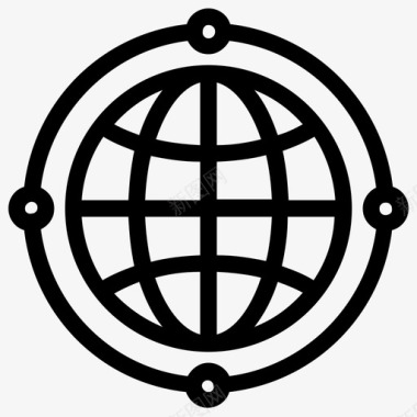 全球网络网络空间全球连接图标图标
