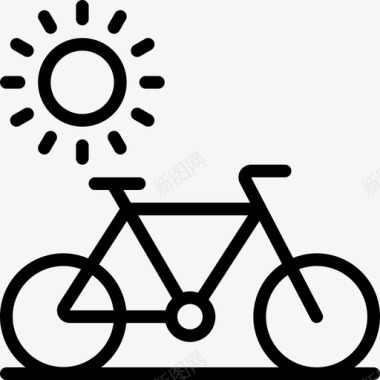 自行车旅行旅游图标图标
