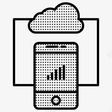 云存储智能手机物联网星罗棋布图标图标