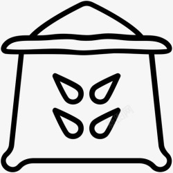 一袋谷物谷物袋小麦粉小麦袋图标高清图片