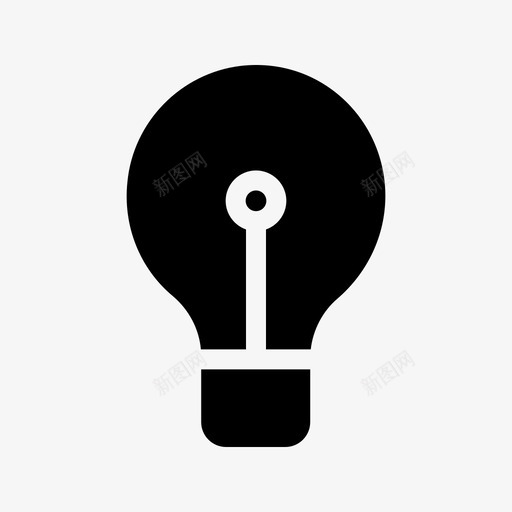 创意灯泡想法图标svg_新图网 https://ixintu.com 创意 发明 想法 灯泡