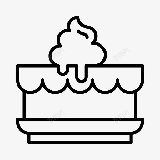 布丁面包店蛋糕图标svg_新图网 https://ixintu.com 布丁 甜点 蛋糕 面包店 食物