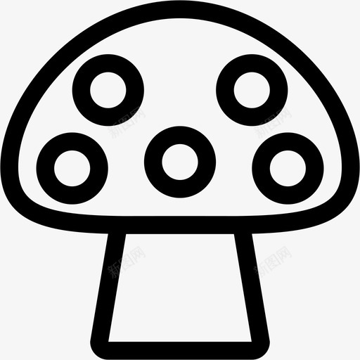 蘑菇香菇真菌图标svg_新图网 https://ixintu.com 小 真菌 蔬菜 蘑菇 香菇