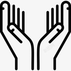 基督教的祈祷祈祷的手手势基督教图标高清图片
