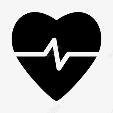 心跳心电图脉搏图标图标