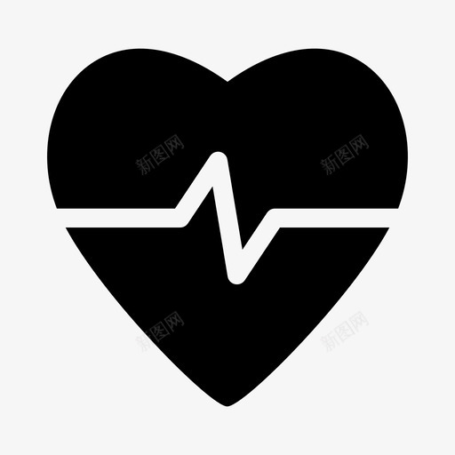 心跳心电图脉搏图标svg_新图网 https://ixintu.com 十一月图标固态 心电图 心跳 脉搏