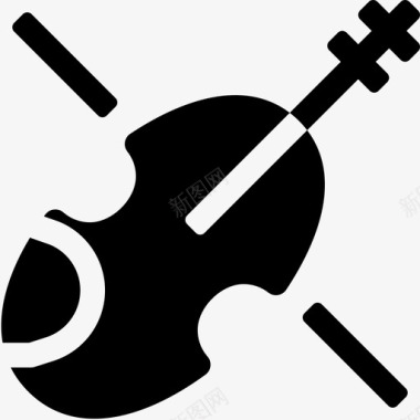 中提琴弓古典图标图标