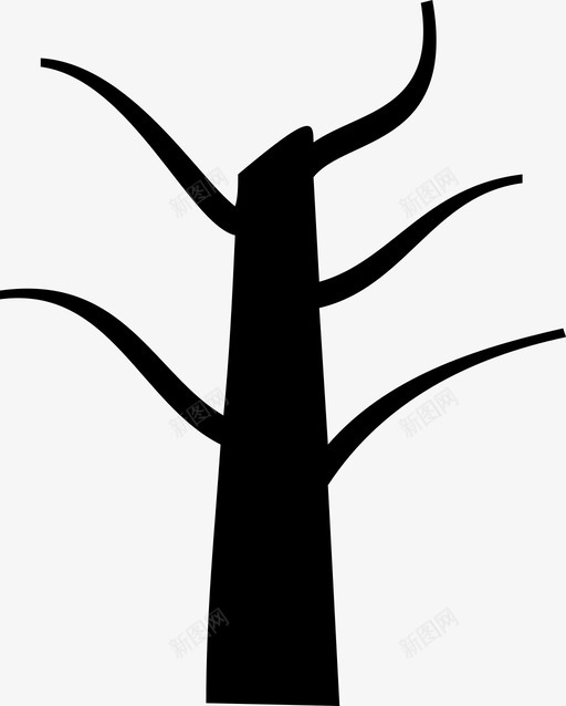 光秃秃的树森林植物图标svg_新图网 https://ixintu.com 光秃秃的树 树木 森林 植物