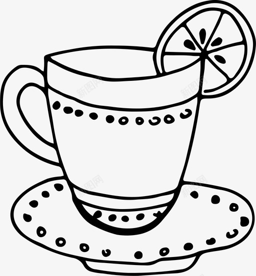 茶杯盘子热饮图标svg_新图网 https://ixintu.com 热饮 盘子 茶杯 餐具