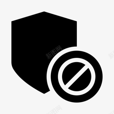 安全块禁令保护图标图标