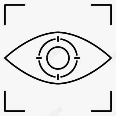 扫描仪眼睛锁图标图标