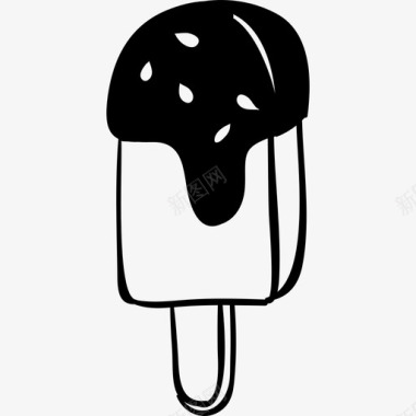 冰淇淋棒食物夏季手工制作图标图标