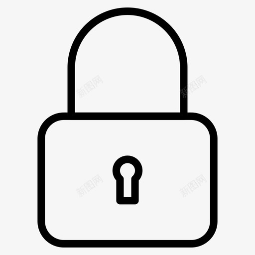 锁密码安全图标svg_新图网 https://ixintu.com 安全 密码 建筑师和施工线 解锁 锁