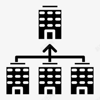 营业所分支机构建筑物图标图标