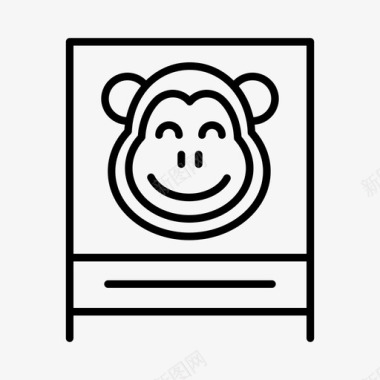 猴子动物灵长类图标图标