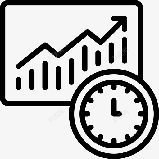 时间分析时钟人力资源图标svg_新图网 https://ixintu.com 人力资源 任务 任务大纲 时钟 时间分析