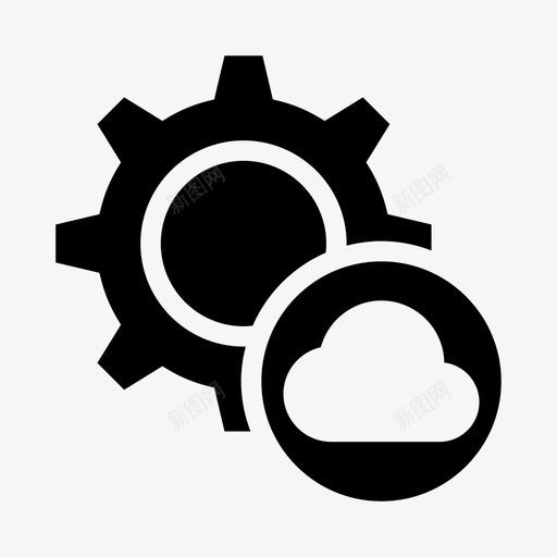 云设置配置选项图标svg_新图网 https://ixintu.com 云设置 天气 设置图标 选项 配置