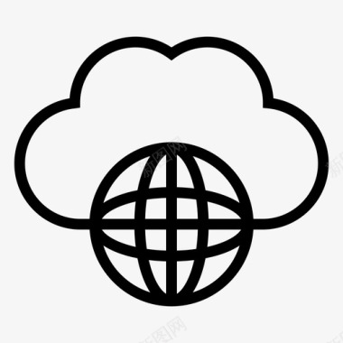 全球云连接图标图标