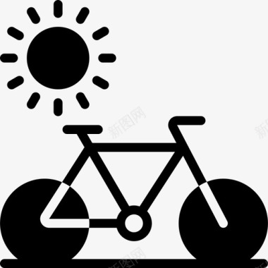 自行车旅行旅游图标图标