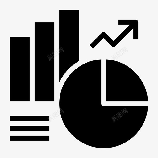 图表线条馅饼图标svg_新图网 https://ixintu.com 图表 电子商务 线条 馅饼