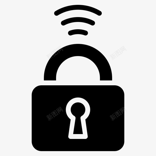 锁互联网物联网图标svg_新图网 https://ixintu.com wifi 互联网 物联网 钥匙 锁