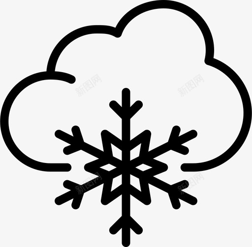 雪云预报图标svg_新图网 https://ixintu.com 云 天气 美女天气第一卷大纲 雨 雪 预报